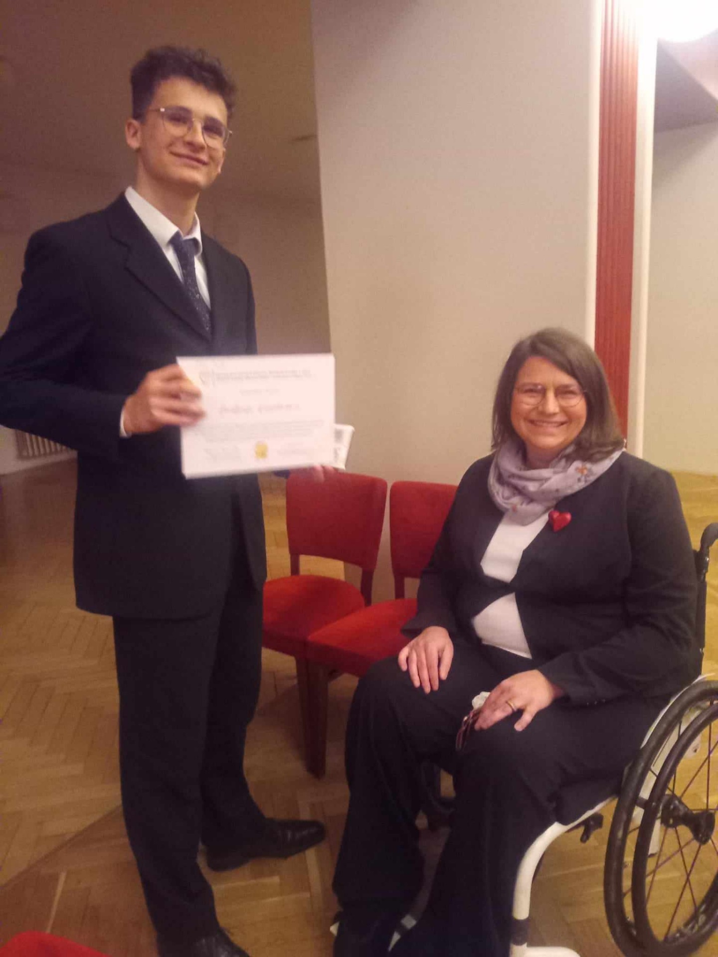 Oceněný Matouš Konečný a Adéla Hanáková