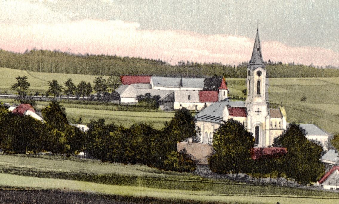 Pohled na Studenou Loučka kolem r. 1907